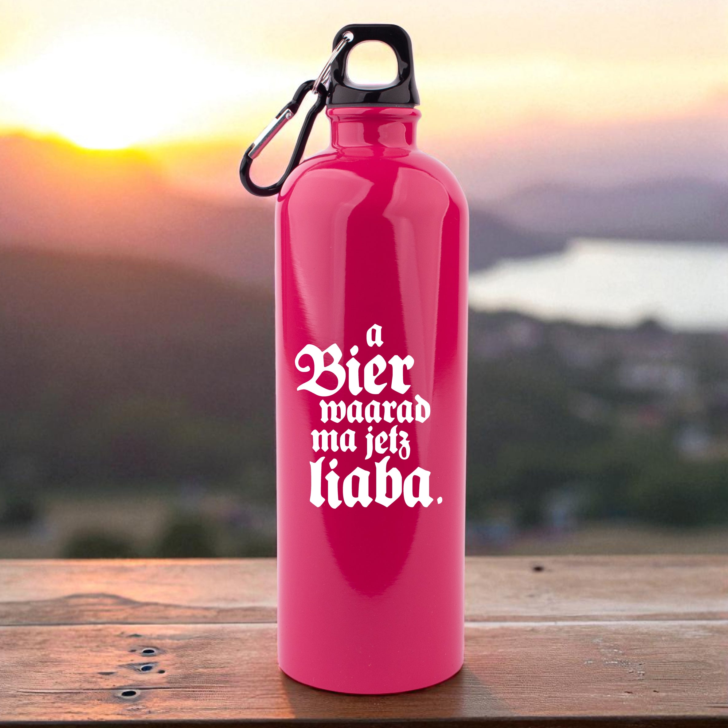 Edelstahl-Trinkflasche "A Bier waarad ma jetz liaba!"