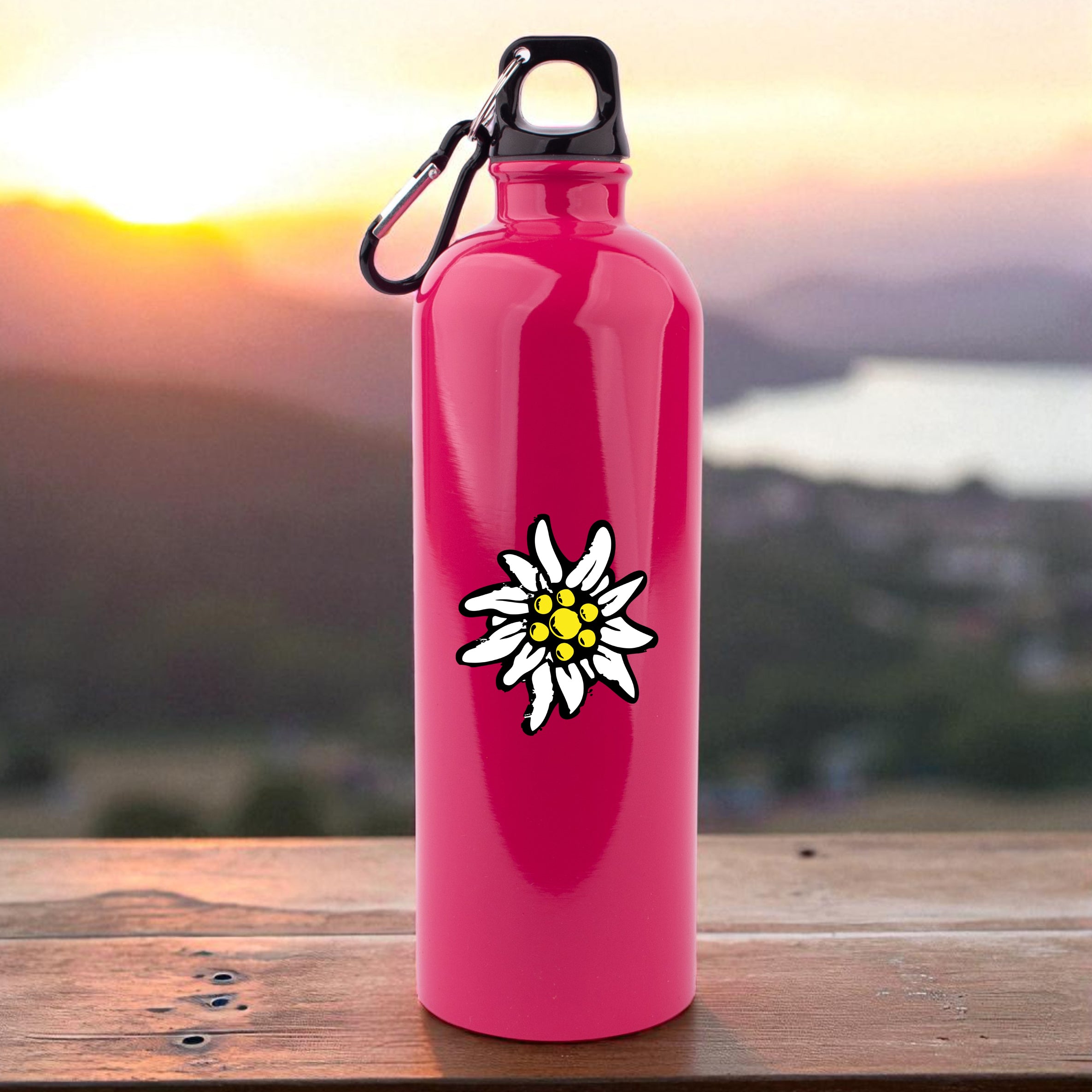 Edelstahl-Trinkflasche "Edelweiß"