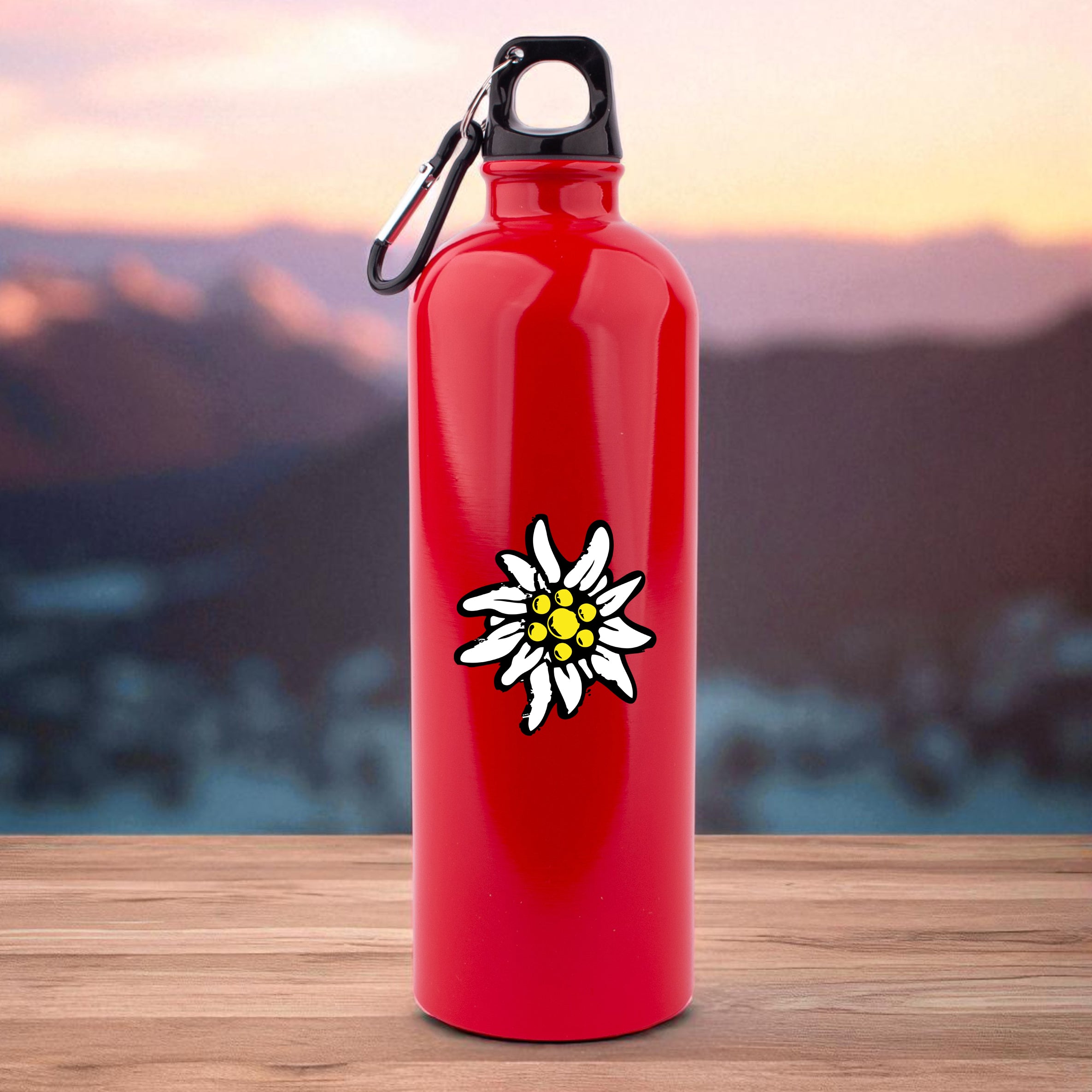 Edelstahl-Trinkflasche "Edelweiß"