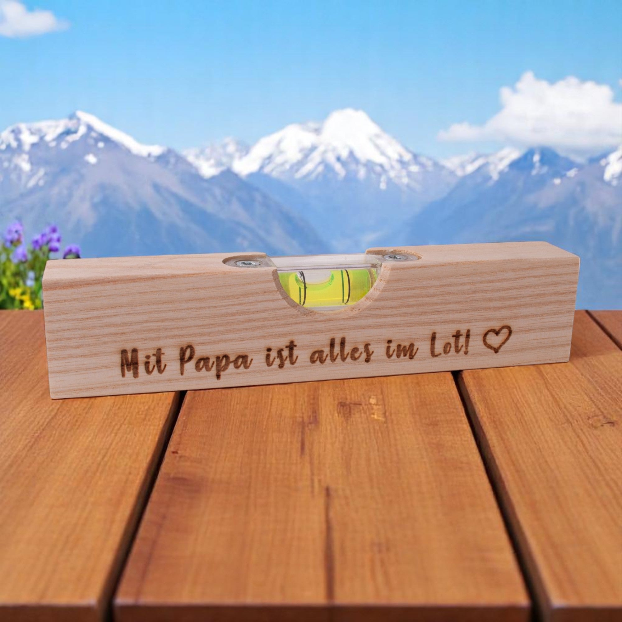 Wasserwaage "Mit Papa ist alles im Lot!"