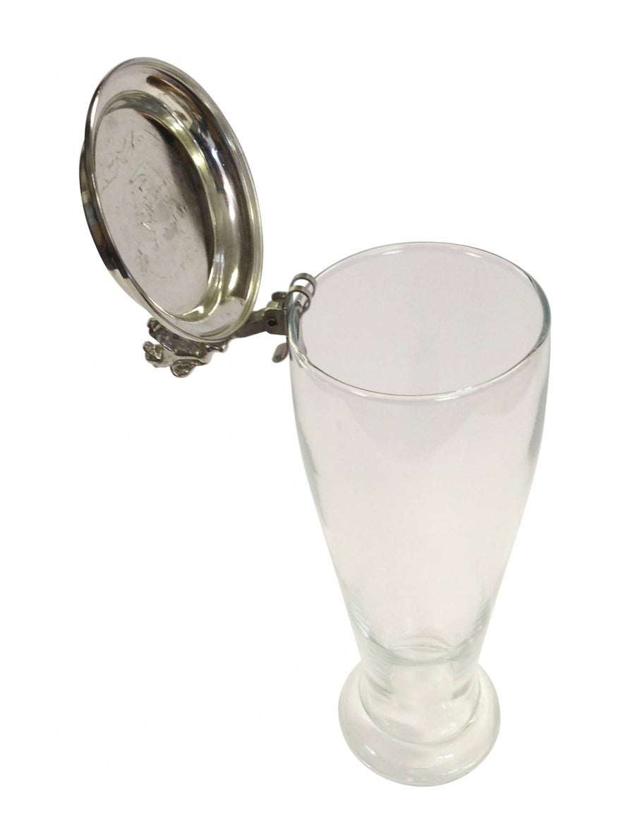Weißbierglas Zinndeckel - meinherzschlag.de
