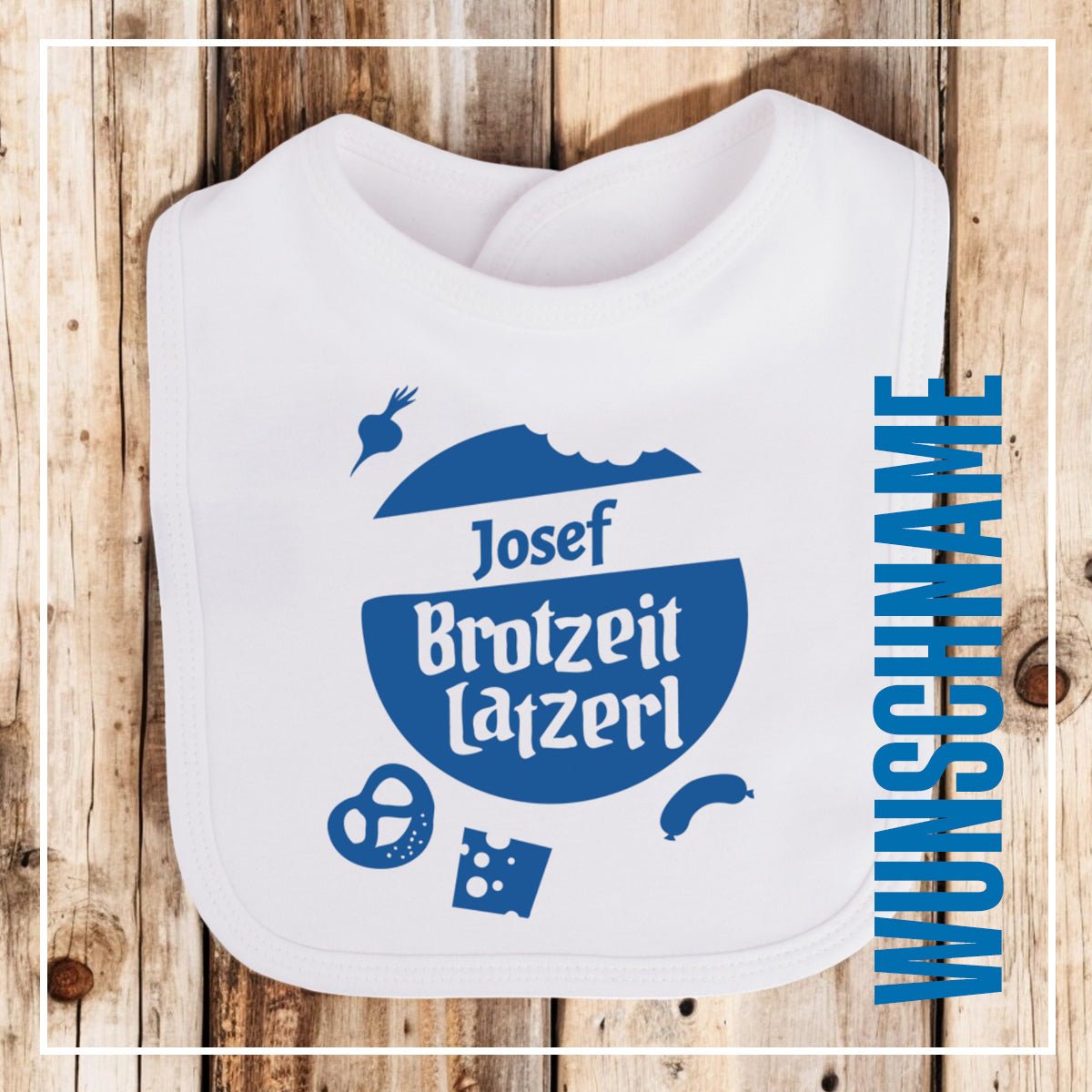 Babylätzchen mit Wunschname - meinherzschlag.de