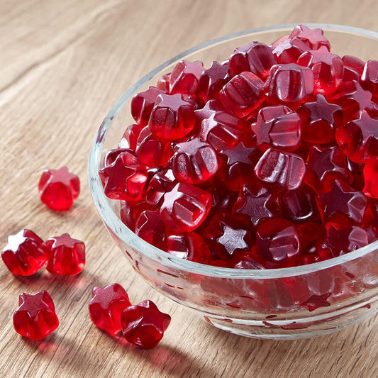 Fruchtgummi "Glühweinsterne" - meinherzschlag.de