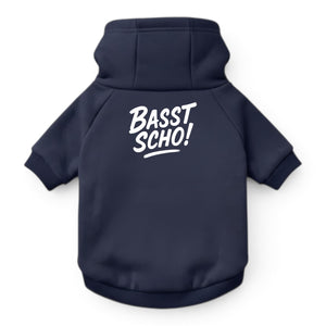 Hunde-Hoodie "Basst scho!" navy