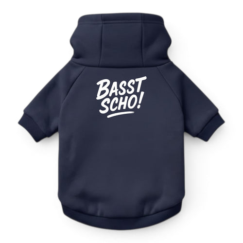 Hunde-Hoodie "Basst scho!" navy