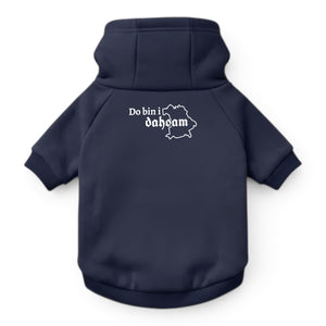 Hunde-Hoodie "Do bin i dahoam" navy