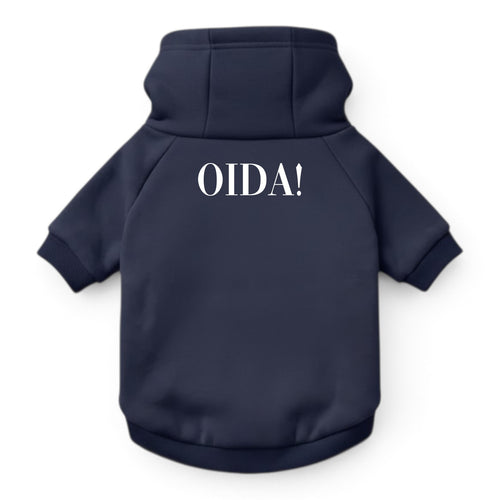 Hunde-Hoodie "Oida!" navy