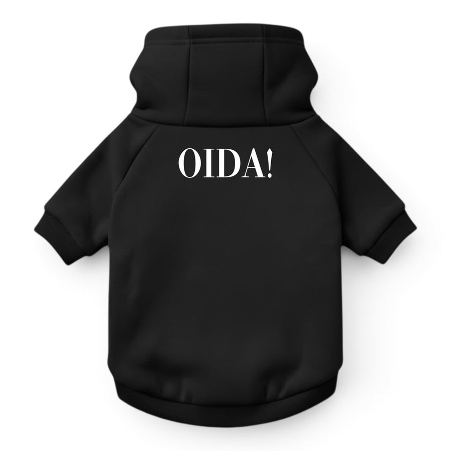 Hunde-Hoodie "Oida!" schwarz