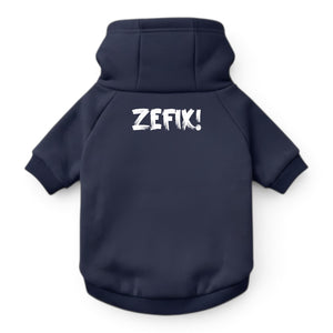 Hunde-Hoodie "ZEFIX!" navy