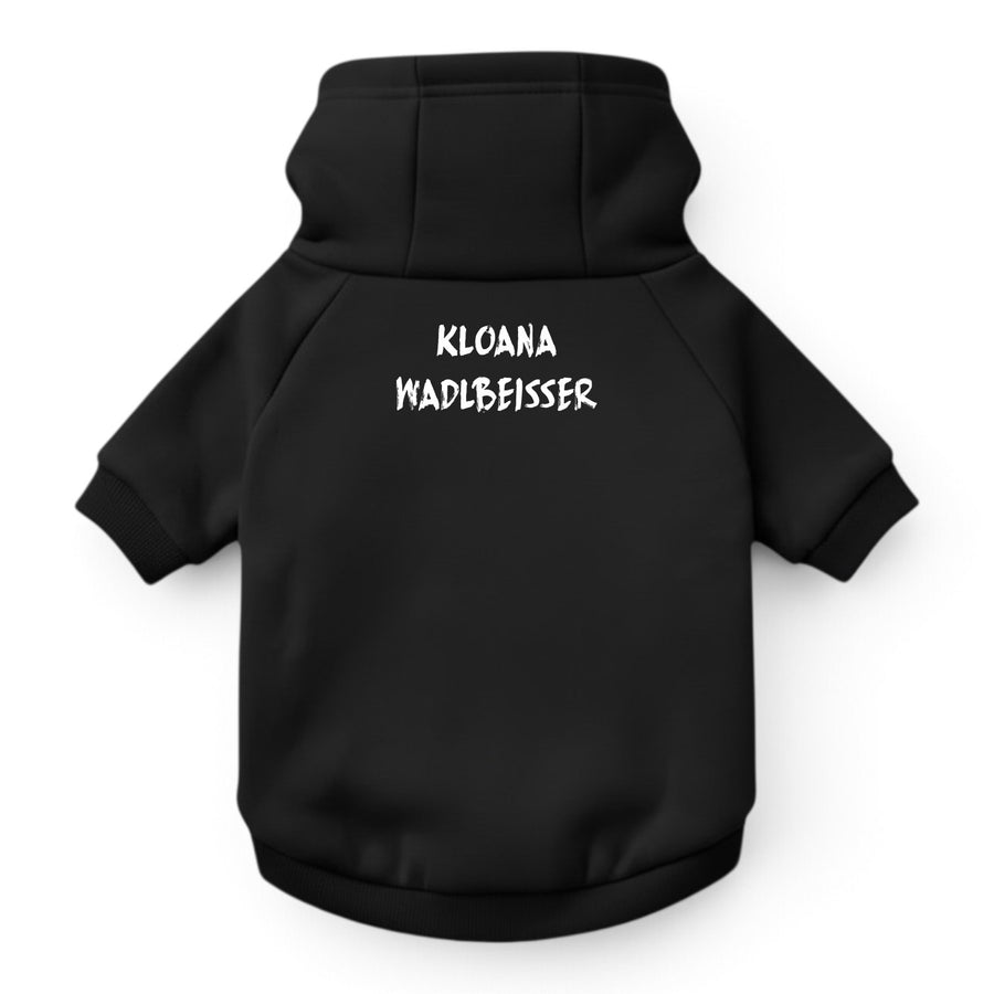 Hunde-Hoodie "Kloana Waldbeisser" schwarz