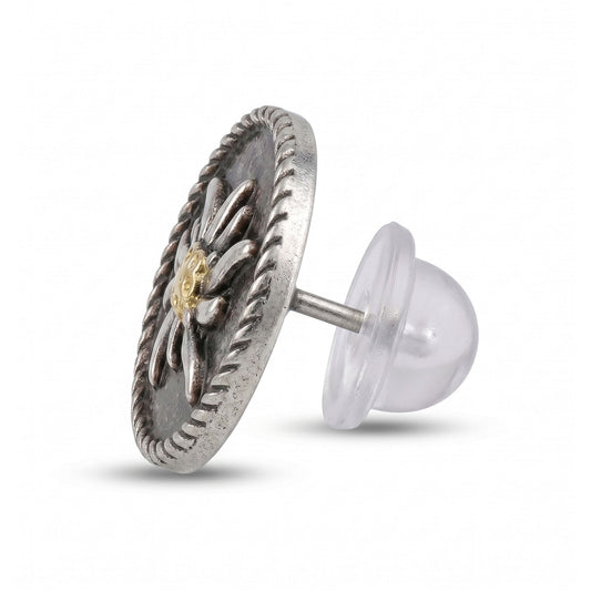 Ansteck-Pin "Edelweiß" rund