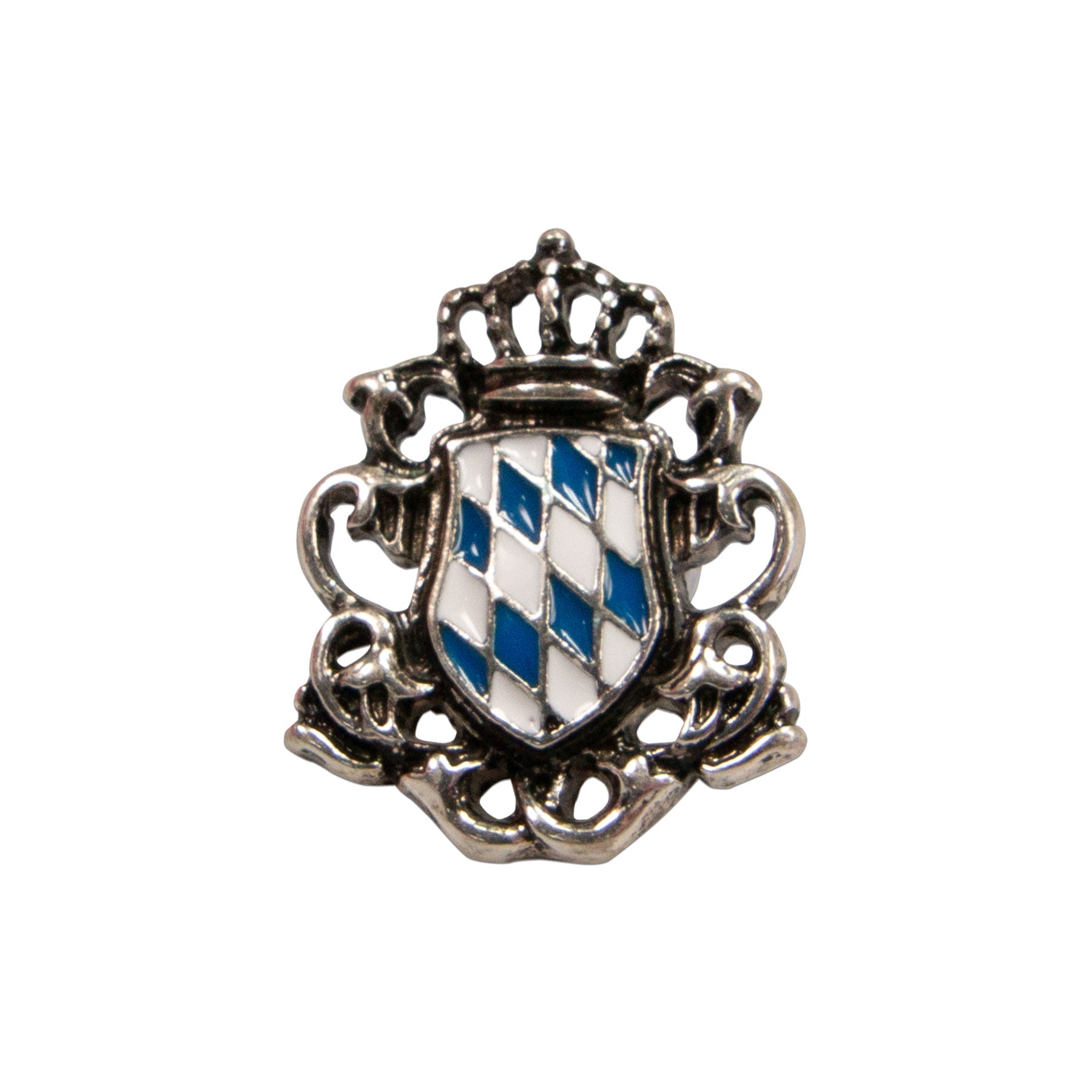 Ansteck-Pin &quot;Wappen weiß-blau&quot;