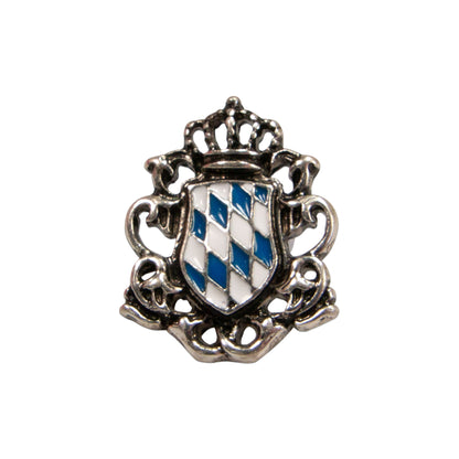 Ansteck-Pin &quot;Wappen weiß-blau&quot;