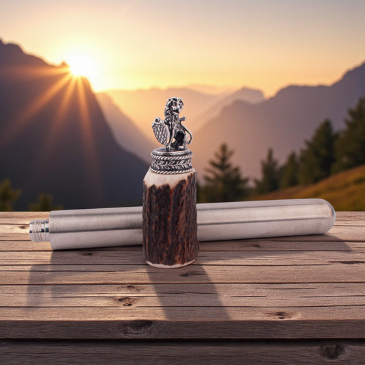 Hirschhorn - Lederhosen - Flachmann "Bayernlöwe" - meinherzschlag.de