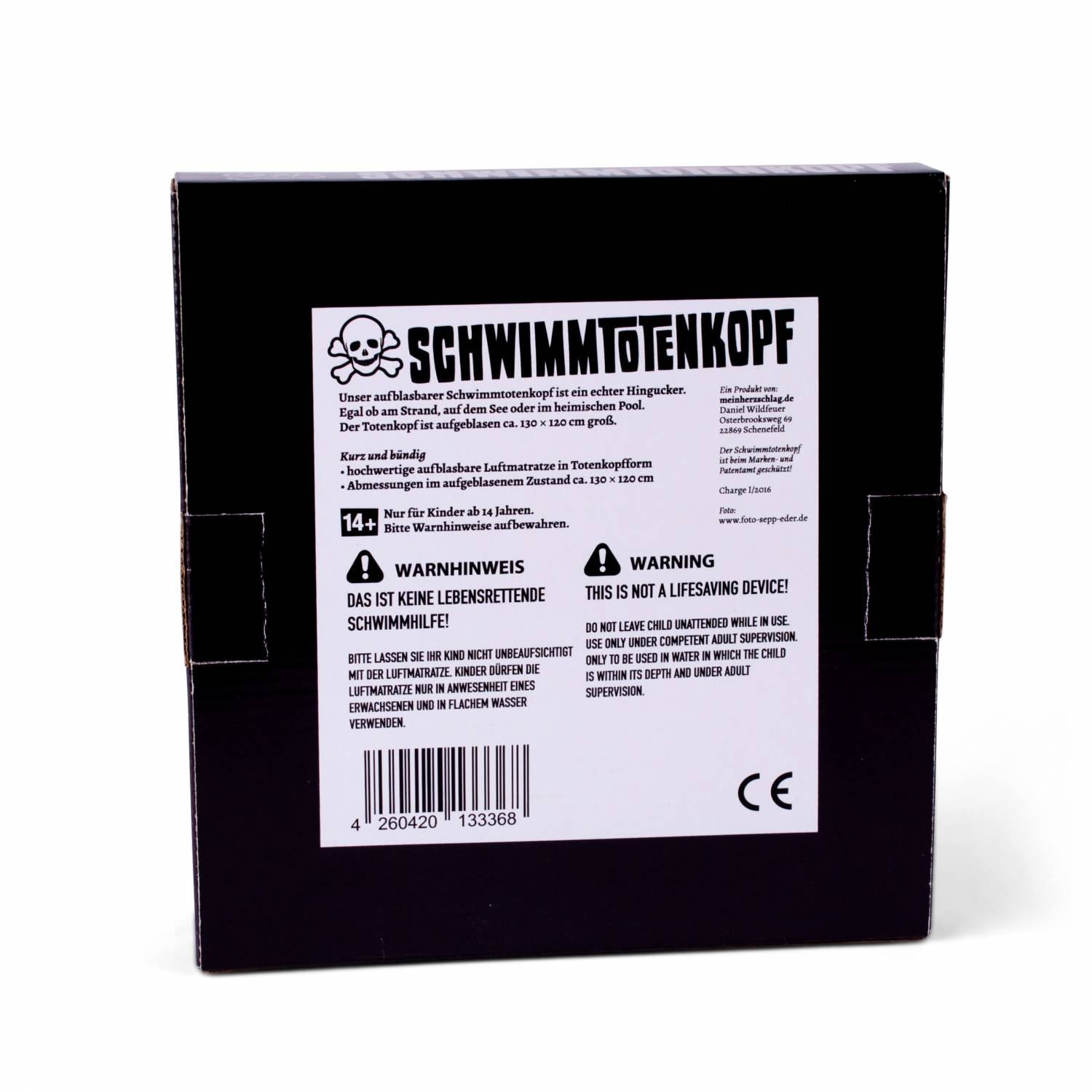 Aufblasbarer Schwimmtotenkopf - meinherzschlag.de