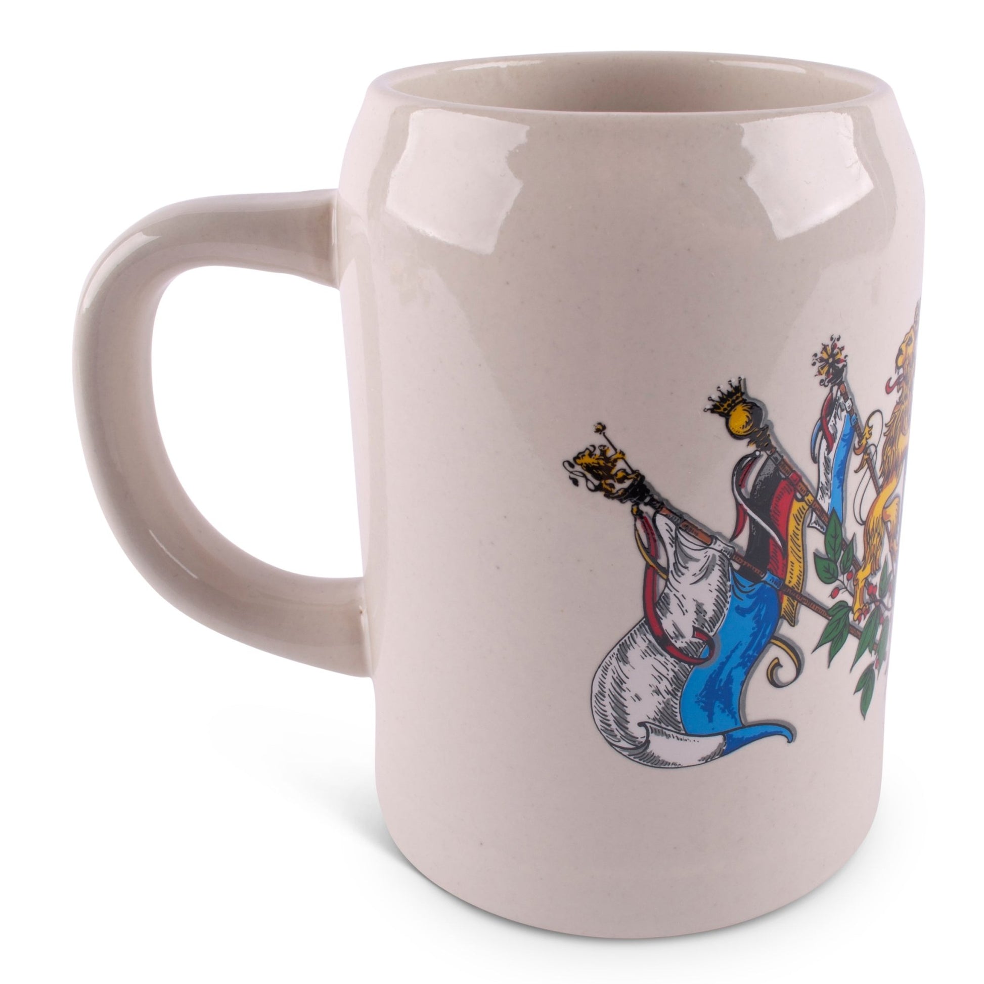 Bierkrug "Wappen mit Fahnen" - meinherzschlag.de
