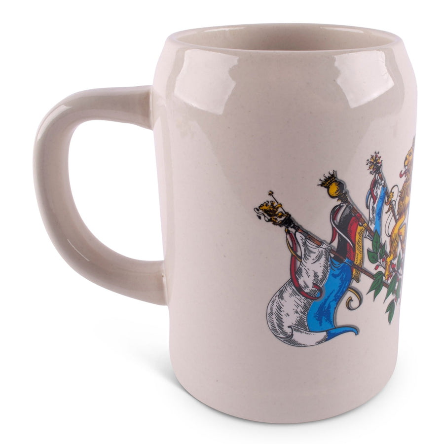 Bierkrug "Wappen mit Fahnen" - meinherzschlag.de