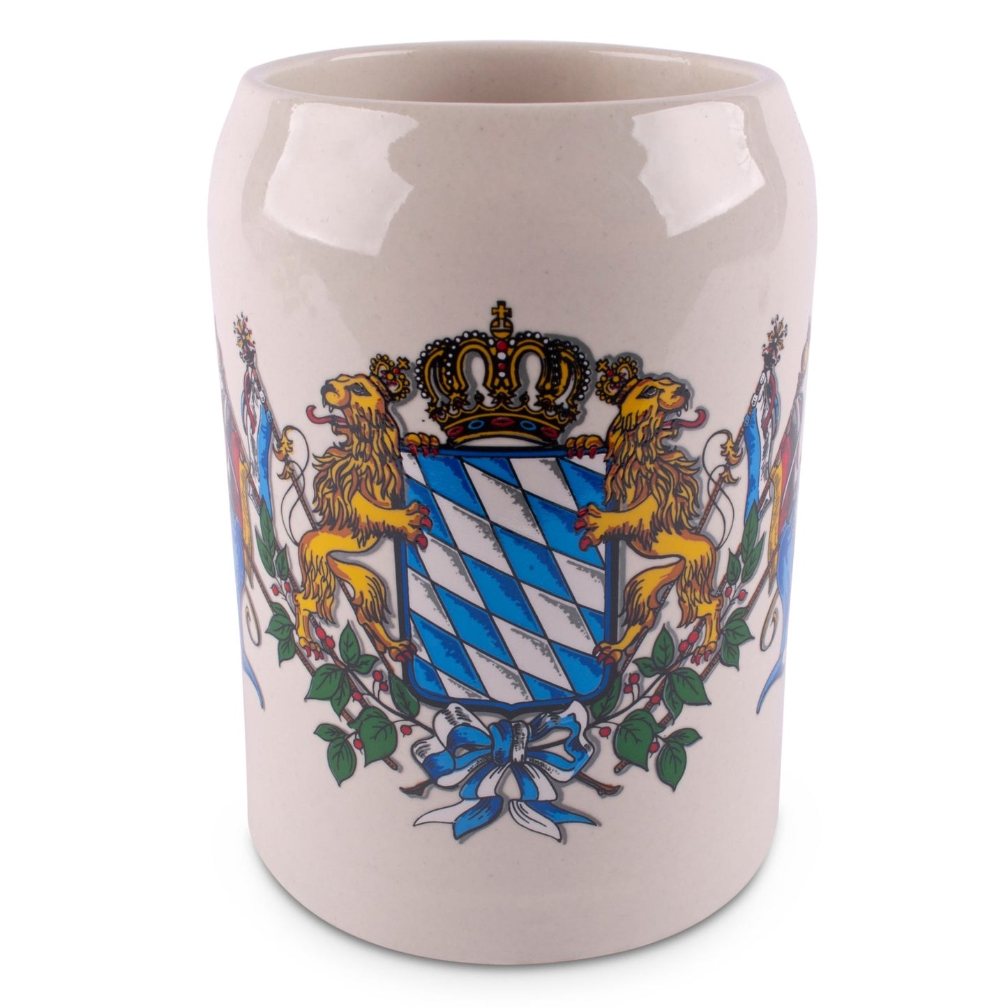 Bierkrug "Wappen mit Fahnen" - meinherzschlag.de