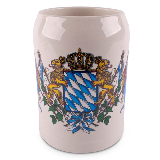Bierkrug "Wappen mit Fahnen" - meinherzschlag.de