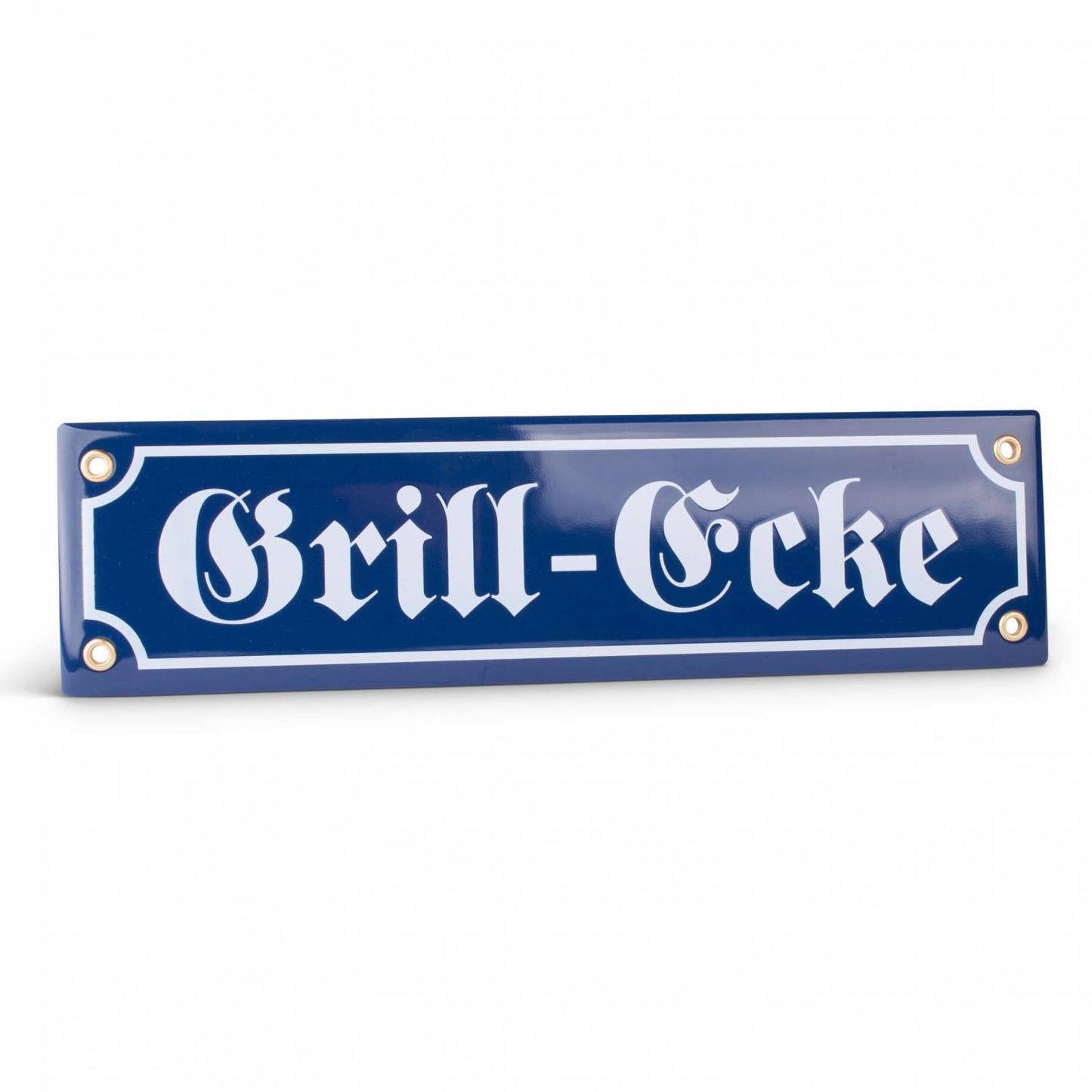 Emaille - Schild "Grill - Ecke" - meinherzschlag.de