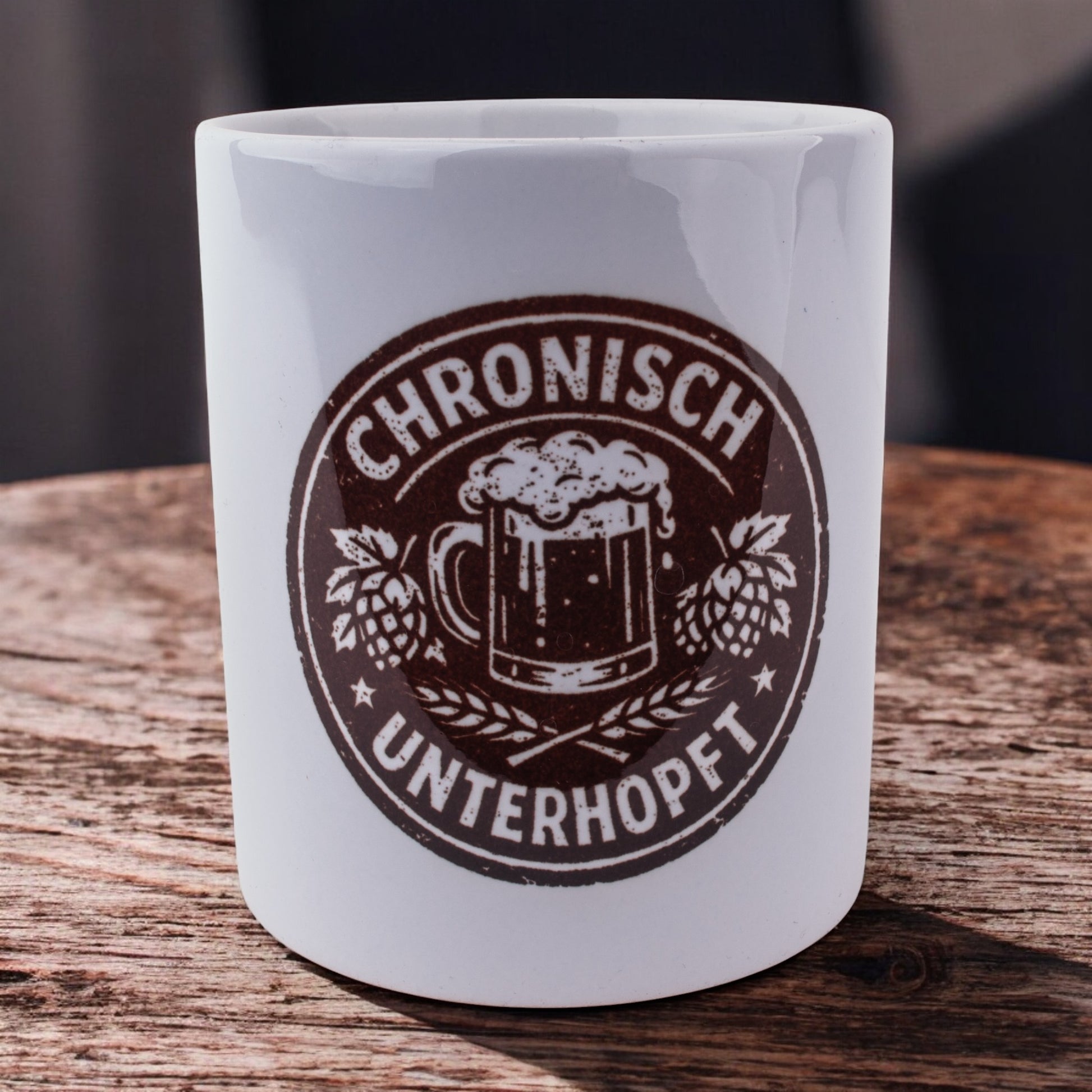 Tasse "Unterhopft" - meinherzschlag.de