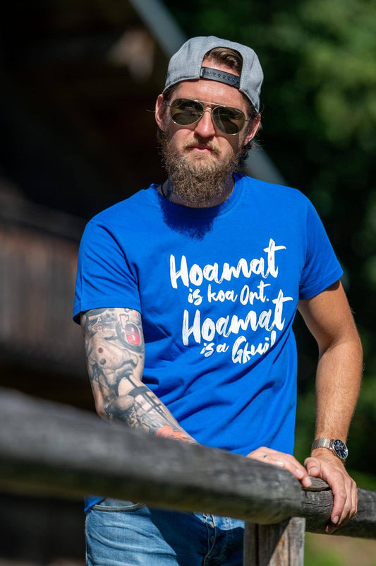 Herren - Shirt "Hoamat is a Gfui!" - meinherzschlag.de