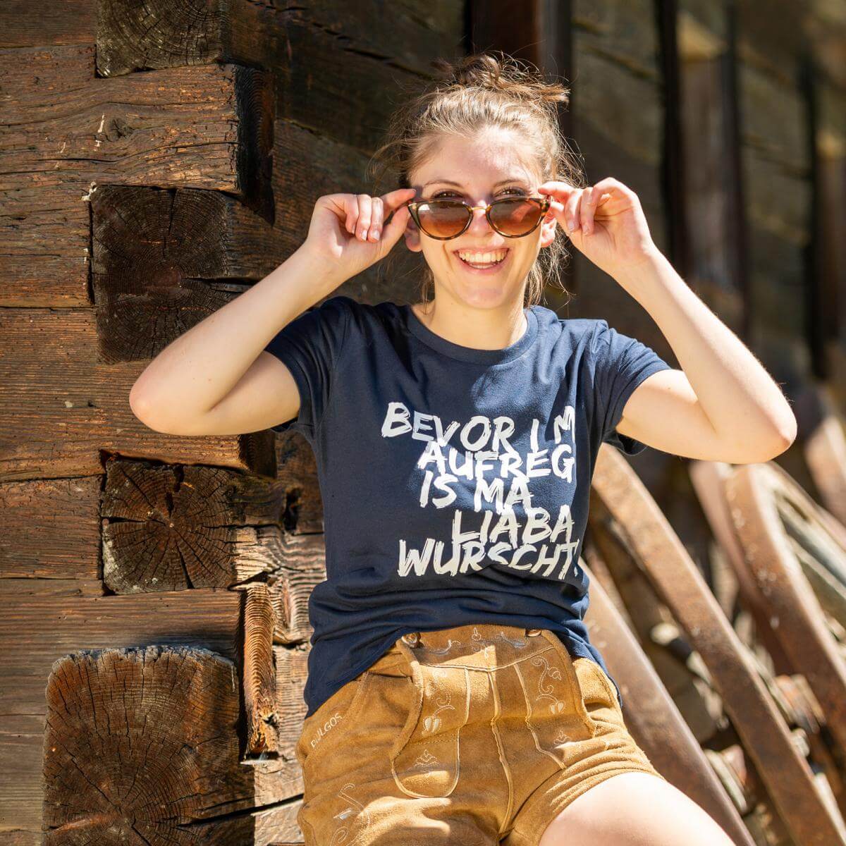 Damen - Shirt "Bevor i mi aufreg ..." - meinherzschlag.de