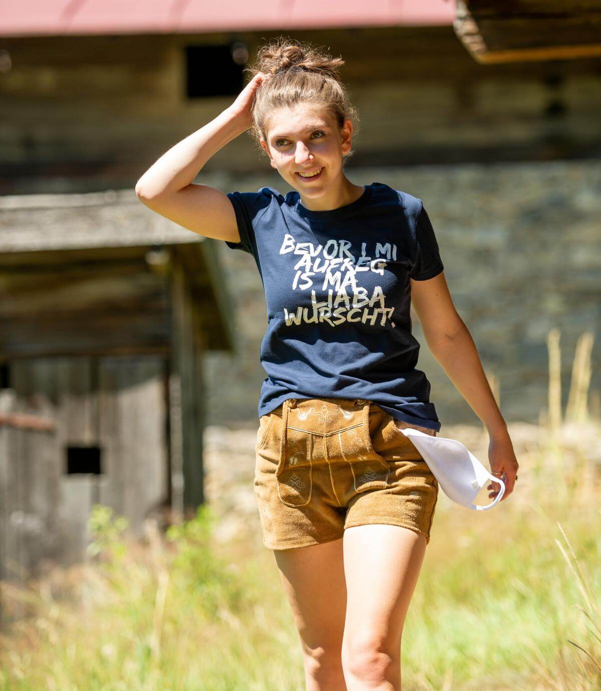 Damen - Shirt "Bevor i mi aufreg ..." - meinherzschlag.de