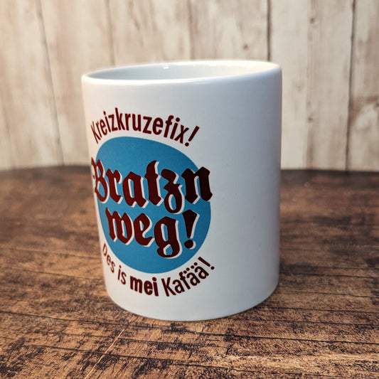 Tasse "Bratzn weg!" - meinherzschlag.de