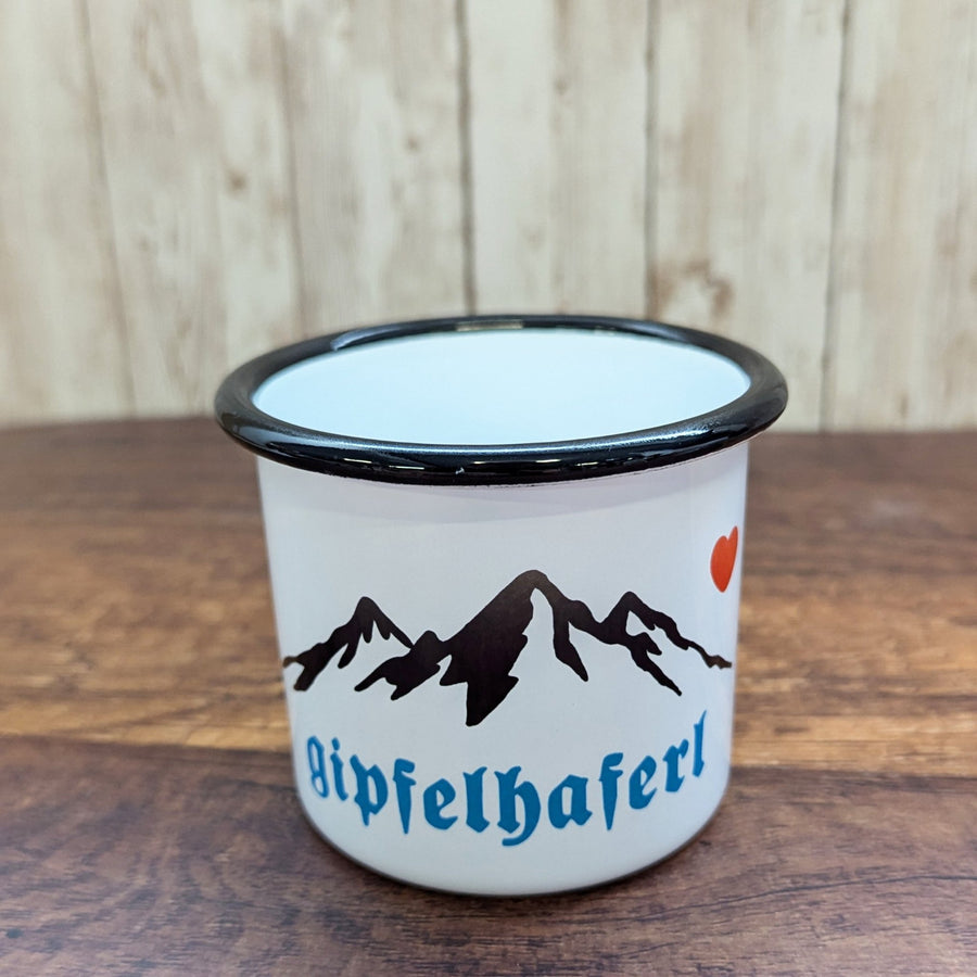 Emaille - Haferl "Gipfelhaferl" - meinherzschlag.de