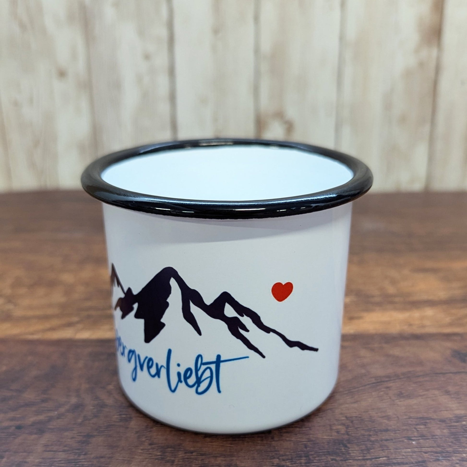 Emaille - Haferl "bergverliebt" - meinherzschlag.de