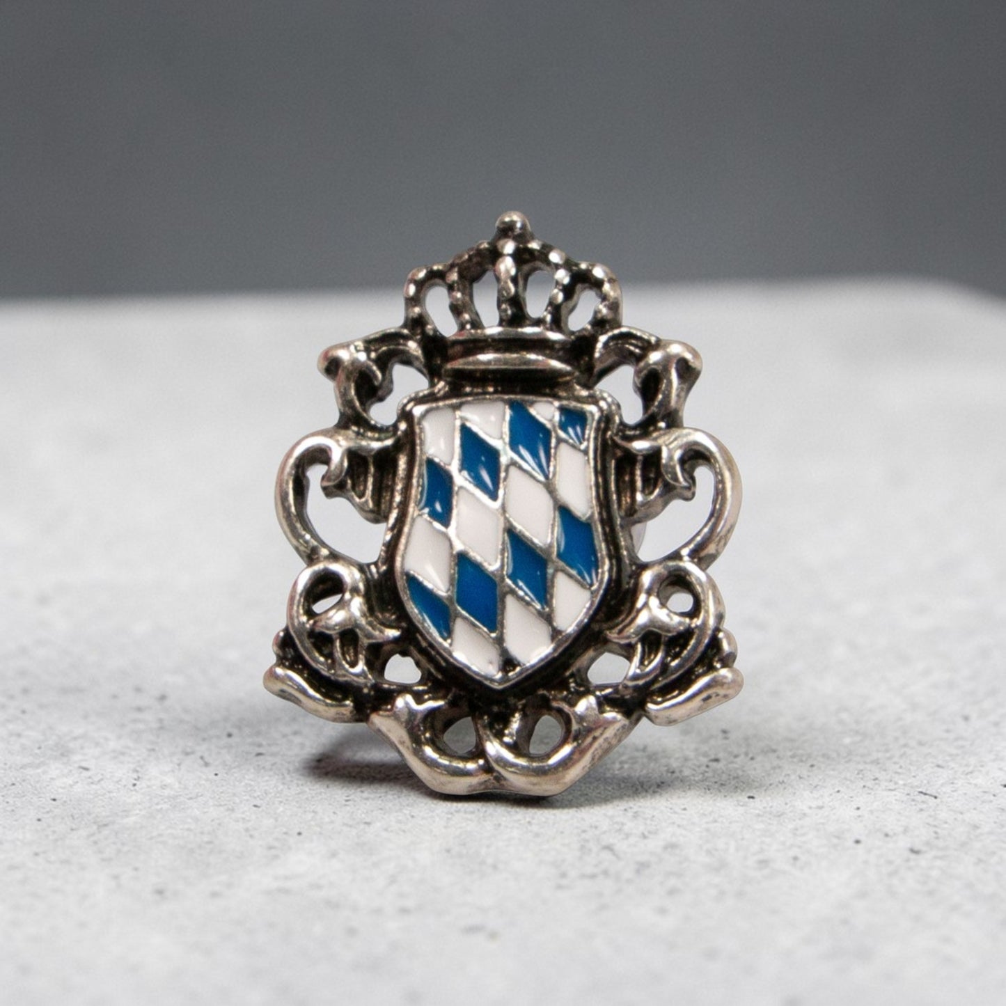 Ansteck-Pin "Wappen weiß-blau"
