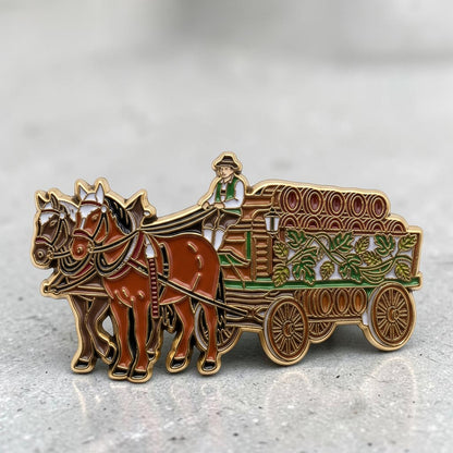 Ansteck-Pin "Brauerei-Wagen"