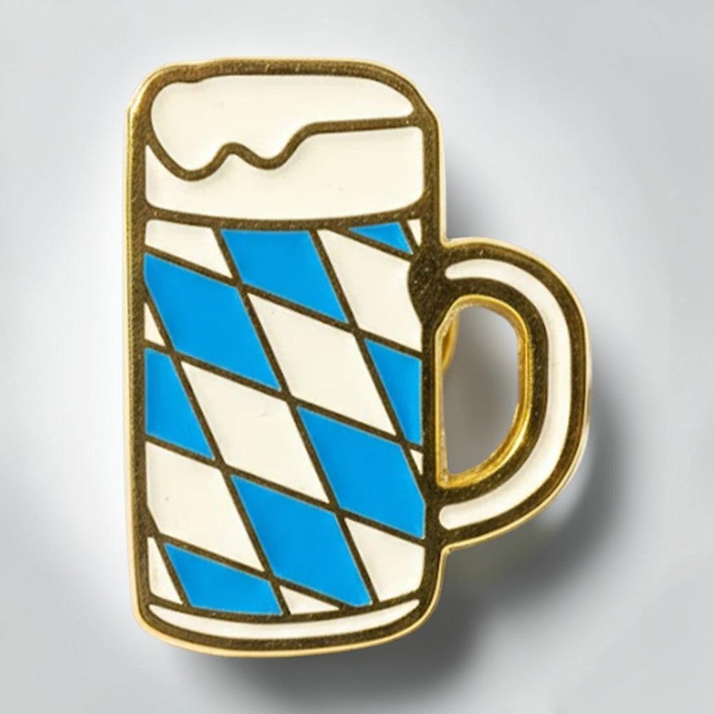 Ansteck-Pin "Maßkrug mit Bayernrauten"