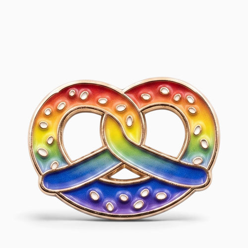 Ansteck-Pin "Regenbogen-Brezn"