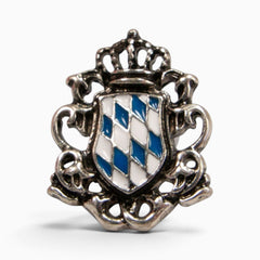 Ansteck-Pin "Wappen weiß-blau"
