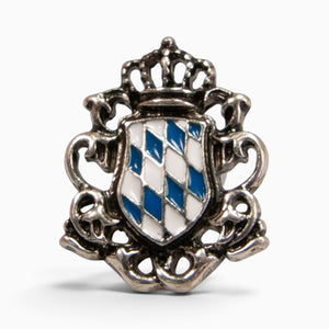 Ansteck-Pin "Wappen weiß-blau"