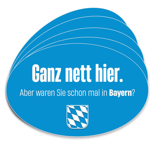 5er Aufkleber - Pack "Ganz nett hier." - meinherzschlag.de