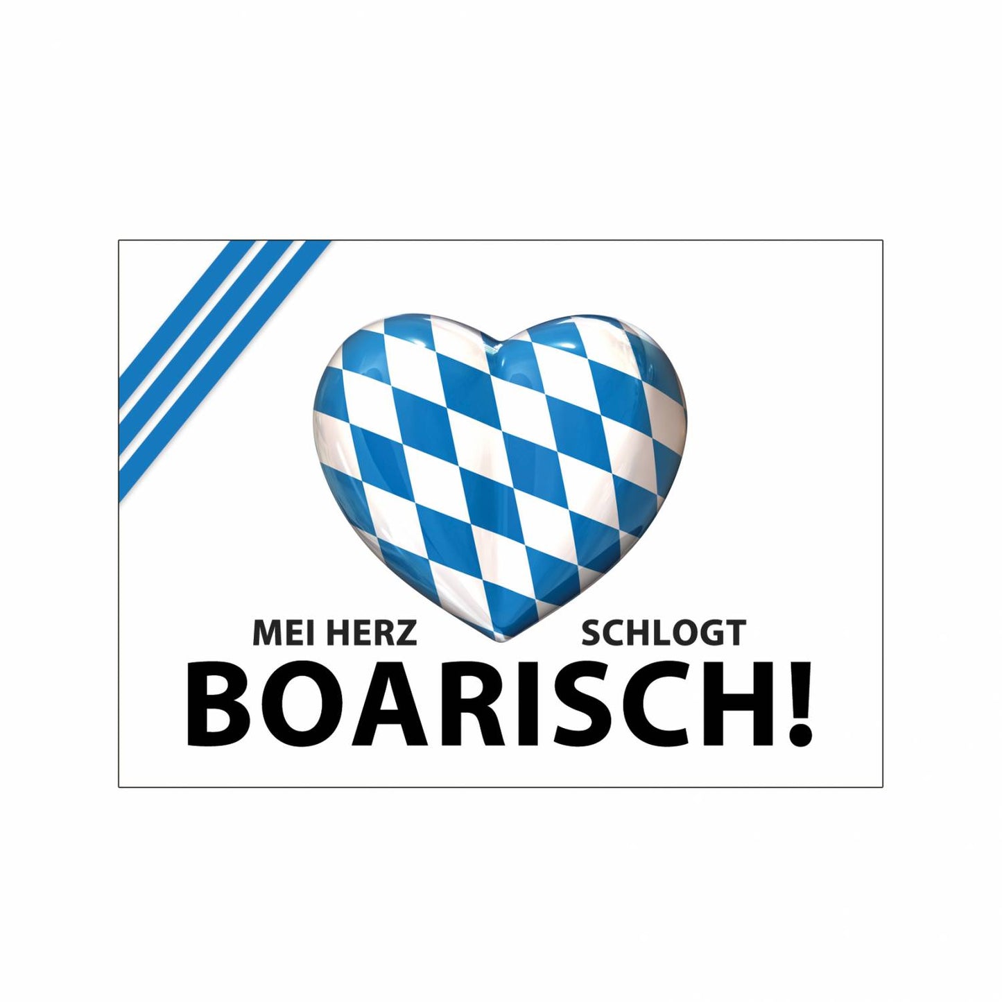 Aufkleber "Mei Herz schlogt boarisch!" - meinherzschlag.de
