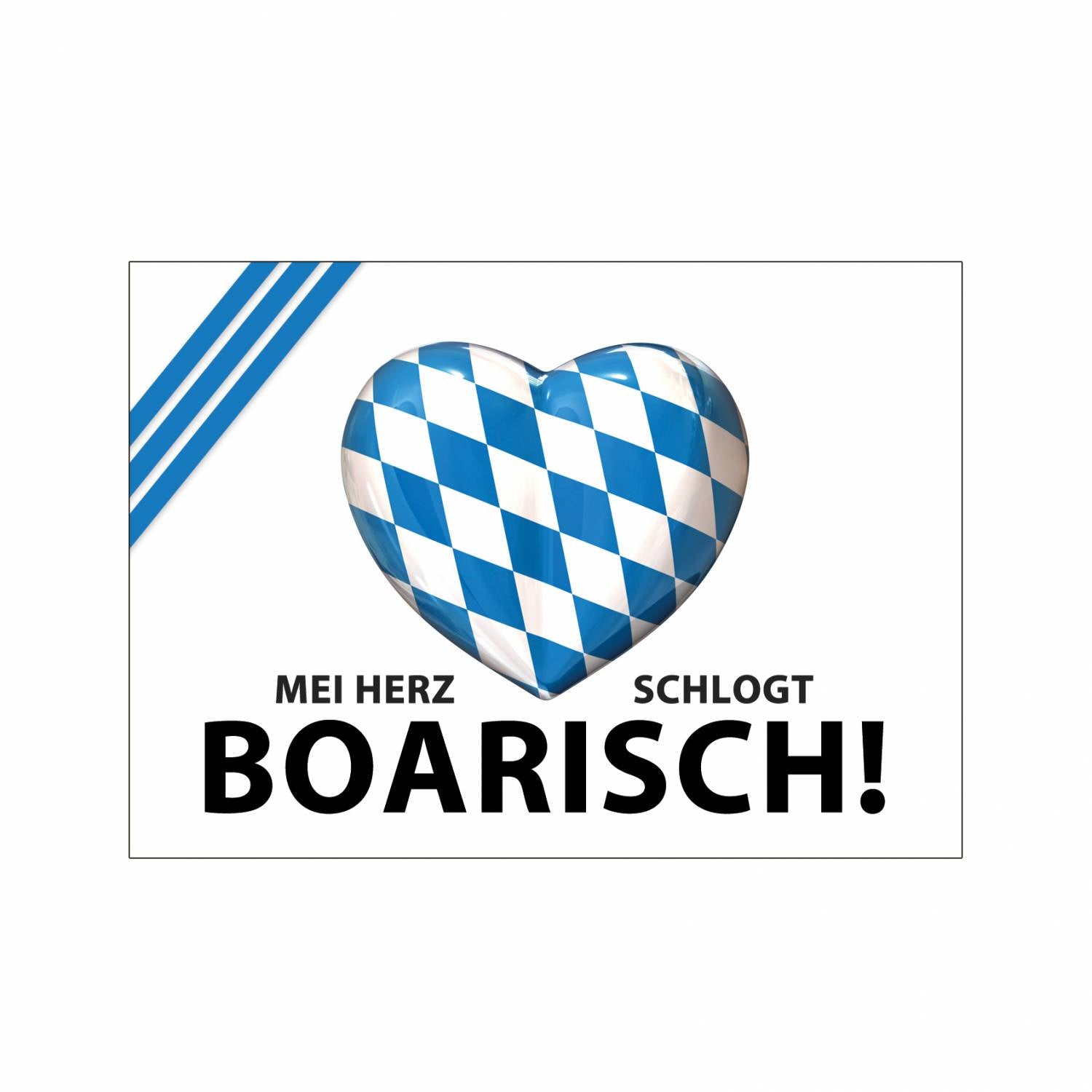 Aufkleber "Mei Herz schlogt boarisch!" - meinherzschlag.de