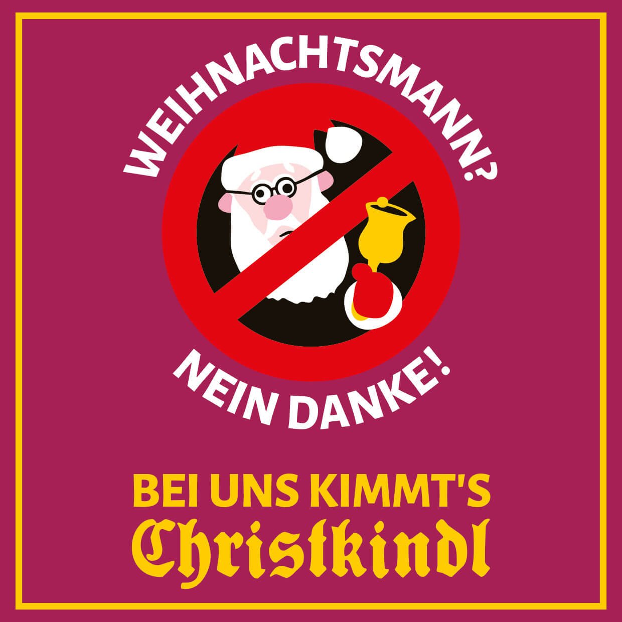 Aufkleber "Weihnachtsmann? Nein Danke!" - meinherzschlag.de