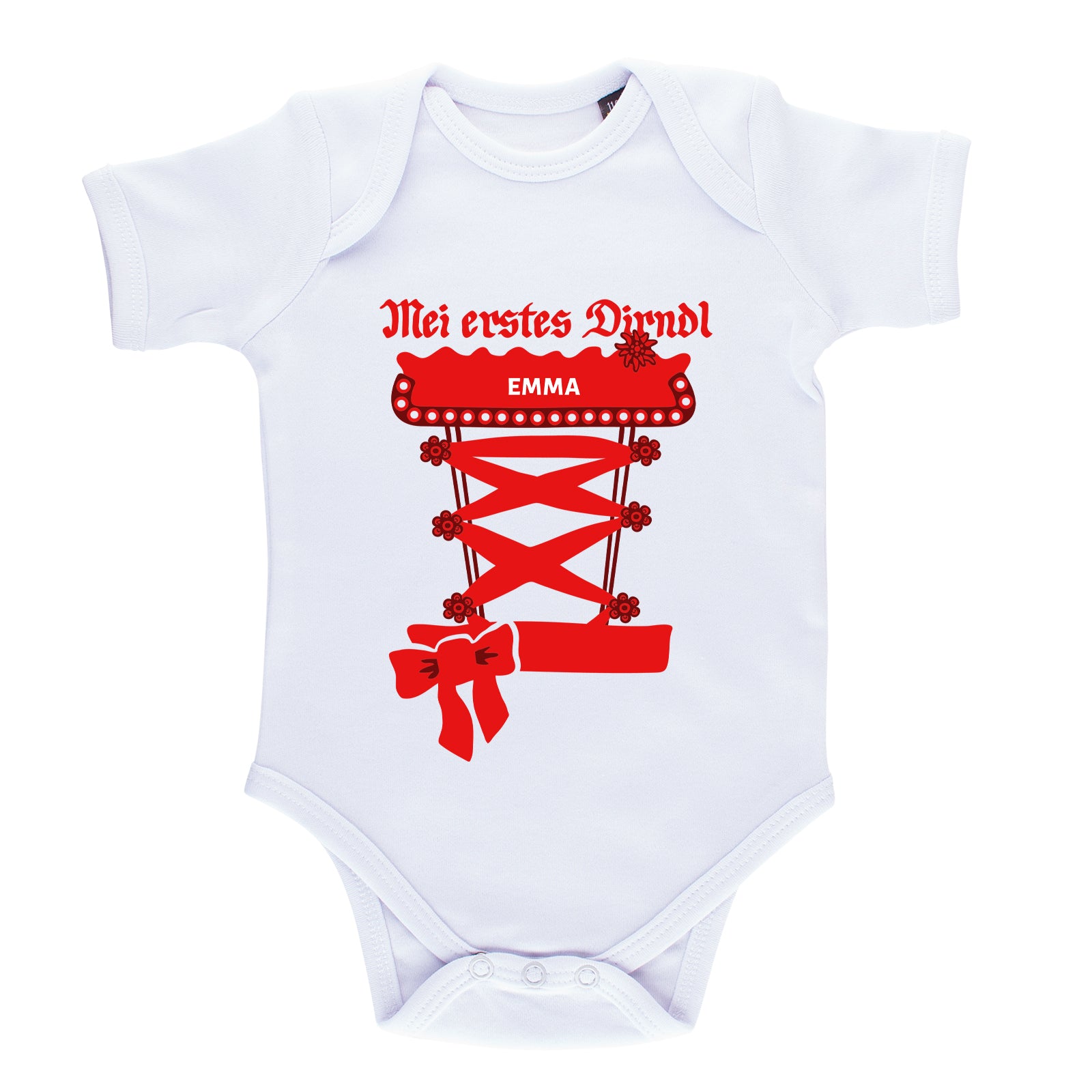 Baby Body Dirndl mit Wunschname - meinherzschlag.de