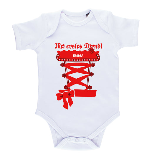 Baby Body Dirndl mit Wunschname - meinherzschlag.de