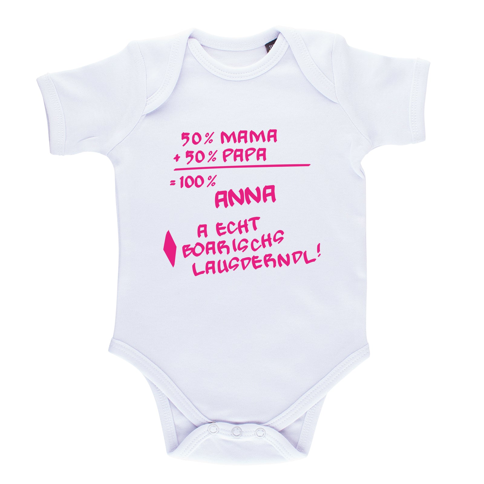 Baby Body "Lausderndl" mit Wunschname - meinherzschlag.de