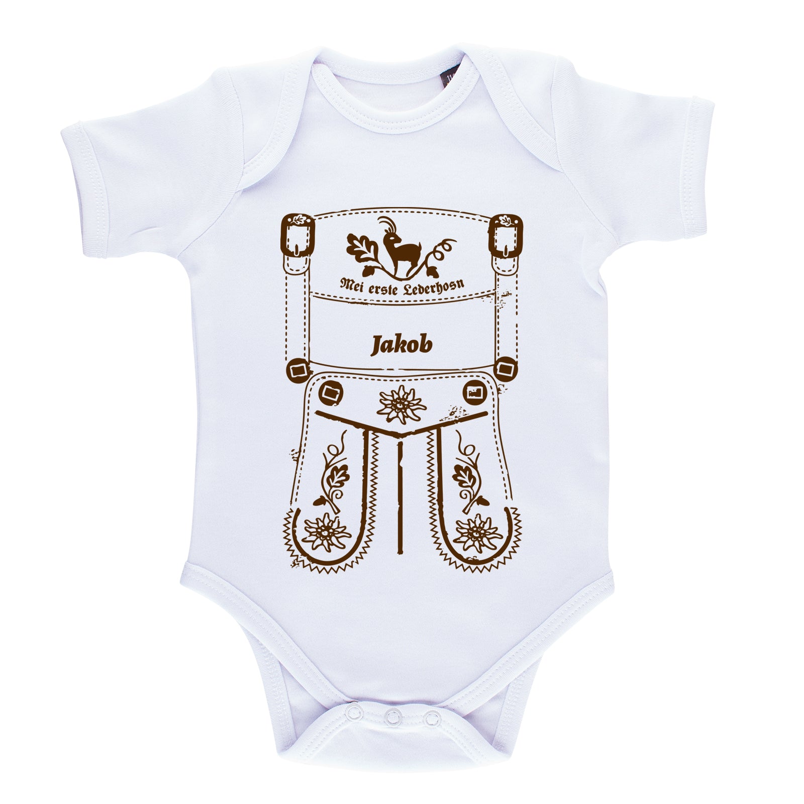 Baby Body Lederhose mit Wunschname - meinherzschlag.de