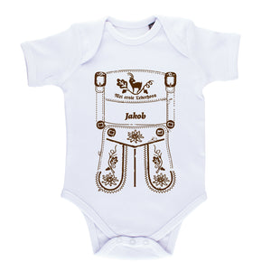 Baby Body Lederhose mit Wunschname - meinherzschlag.de