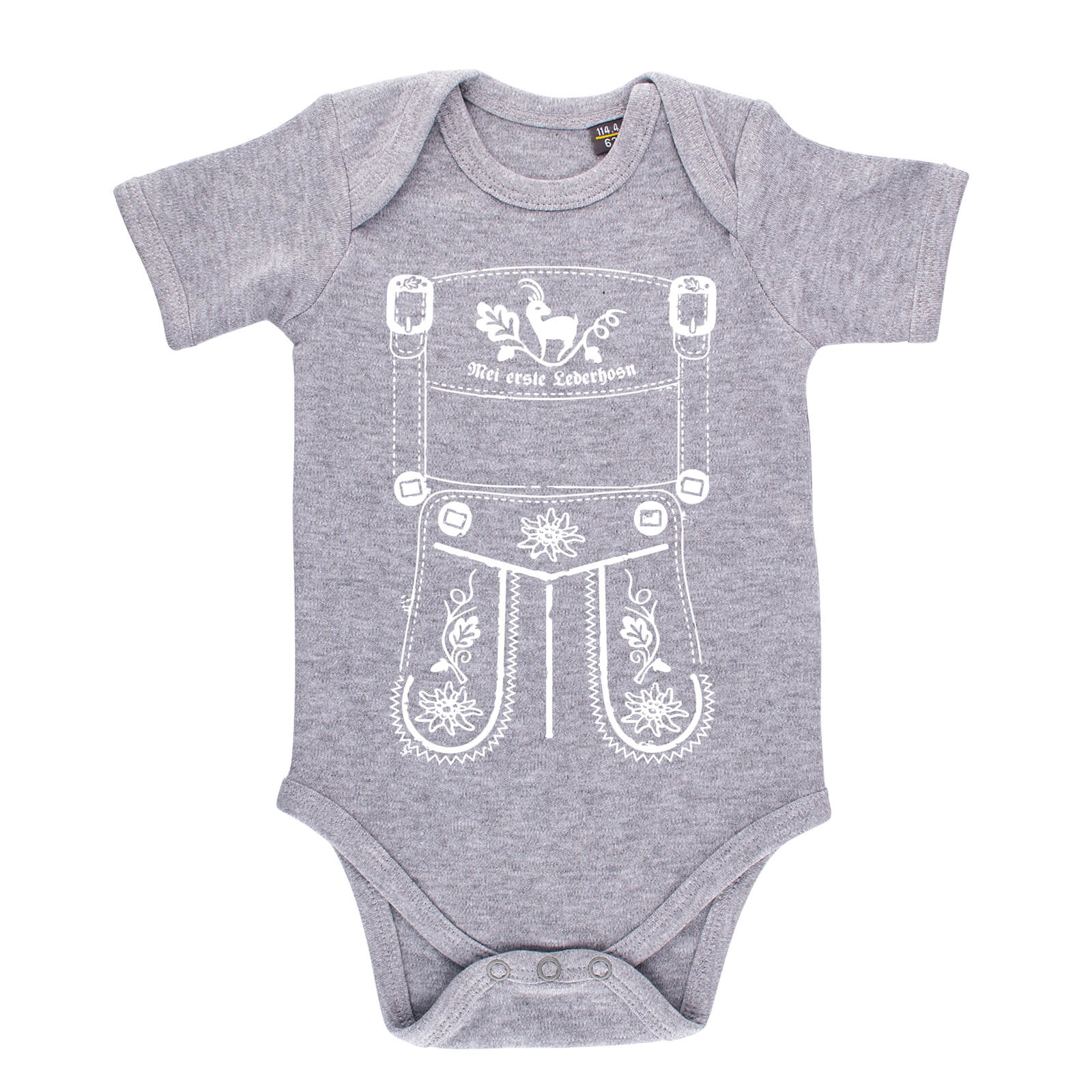 Baby Body Lederhose "Mei erste Lederhosn" - meinherzschlag.de