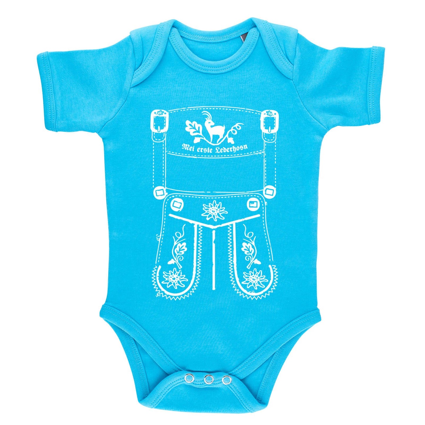 Baby Body Lederhose "Mei erste Lederhosn" - meinherzschlag.de