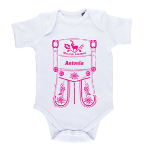 Baby Body Lederhose mit Wunschname - meinherzschlag.de