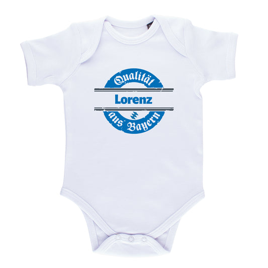 Baby Body "Qualität aus Bayern" mit Wunschname - meinherzschlag.de
